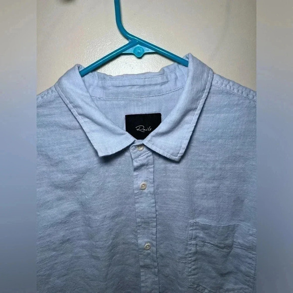 Rails Size XXL Wyatt Light Blue Buttondown Long Sleeve Shirt - Picture 6 of 9